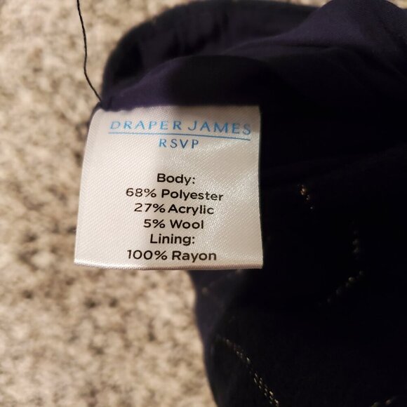 NWT Draper James RSVP Blue Gold Windowpane Pants 2 - Picture 4 of 4